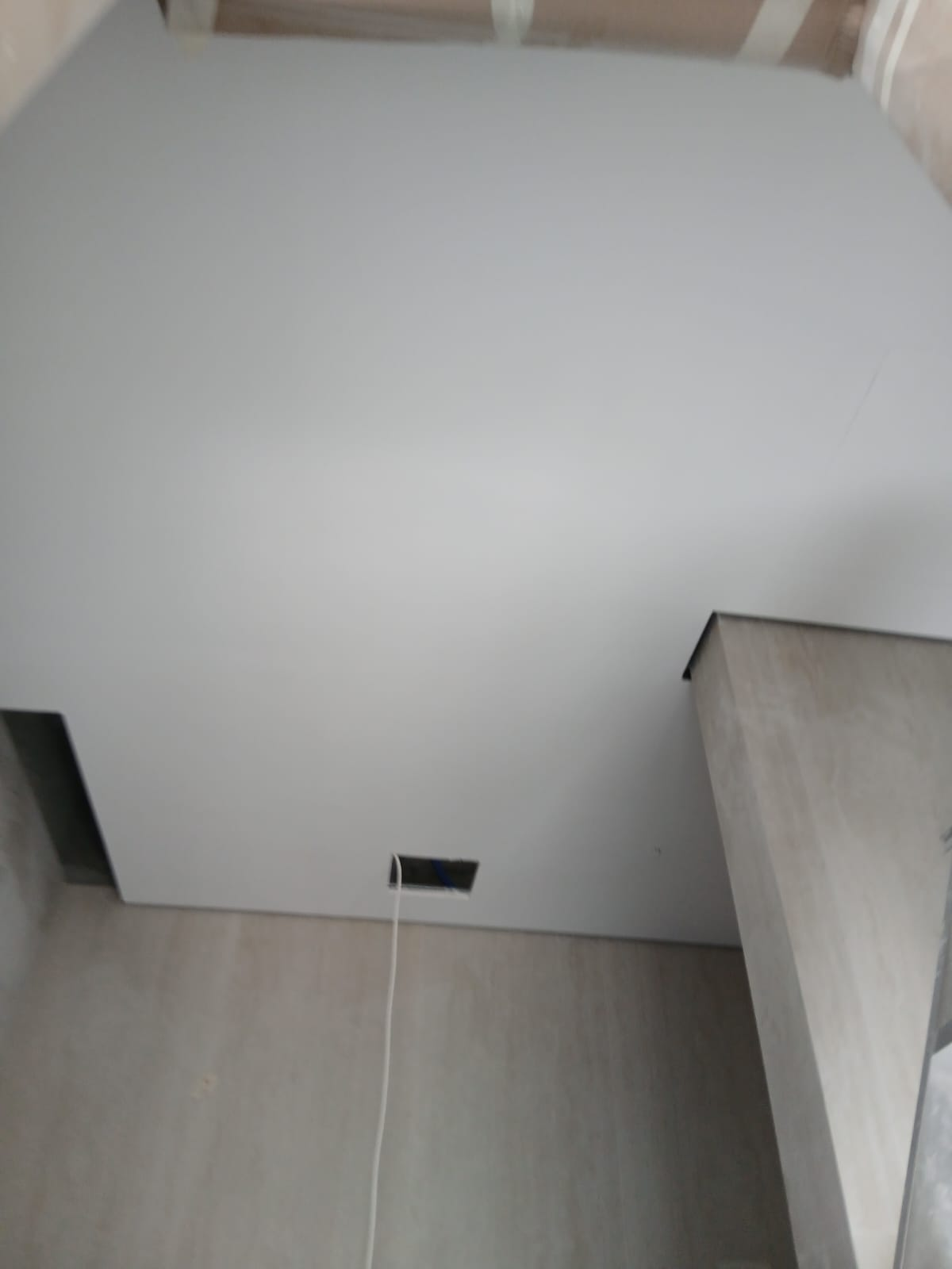 Painted ceiling with concealed access panel