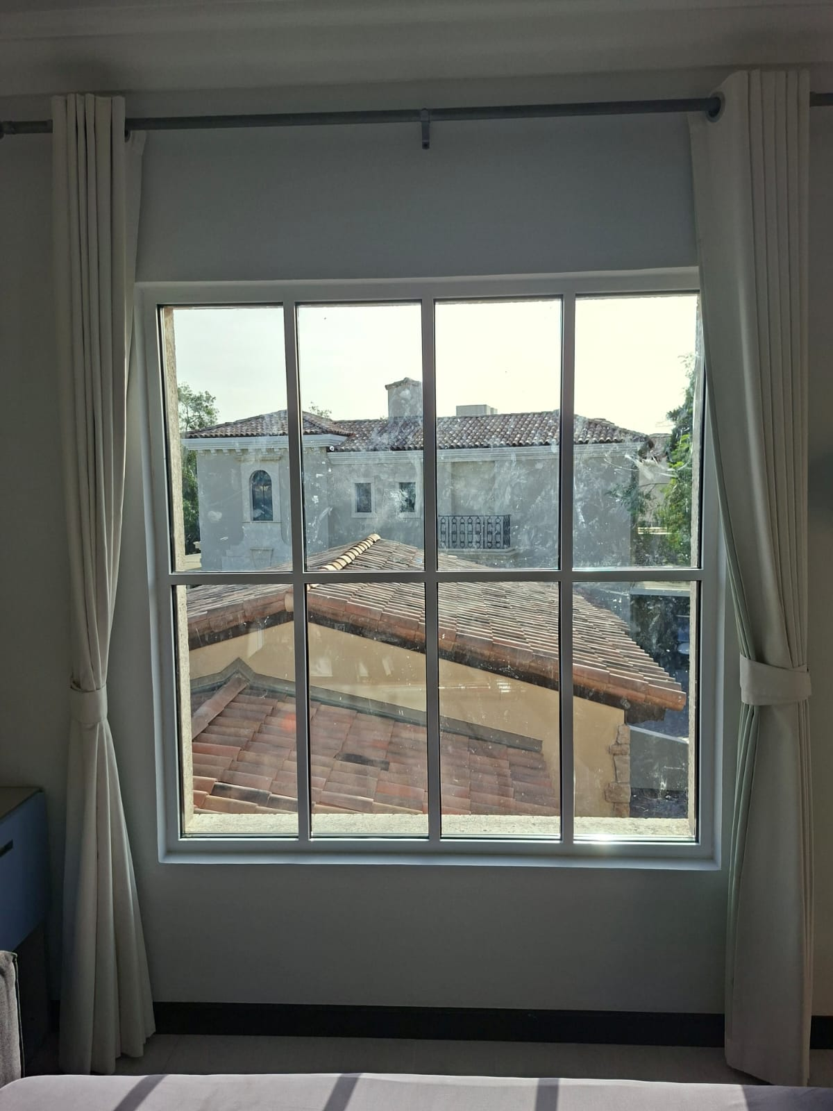 Restored bedroom window with clean sightlines