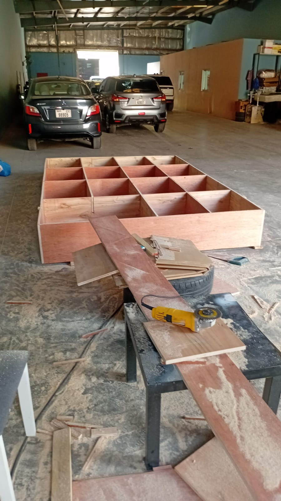 Workshop fabrication of a custom multi-compartment joinery unit